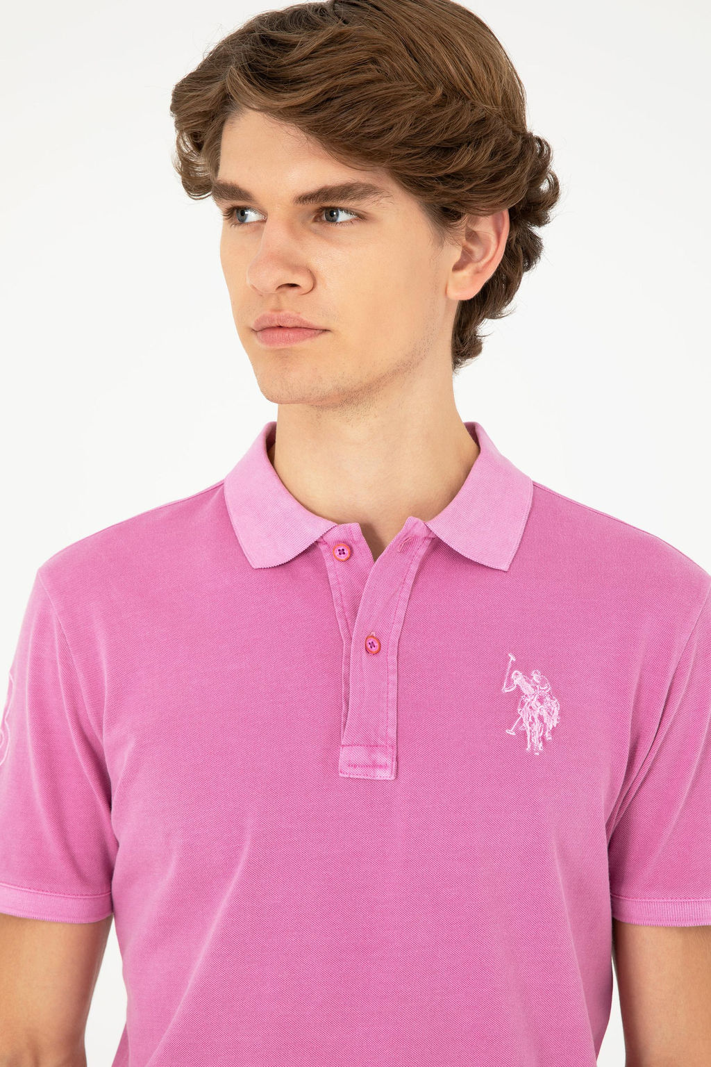 Мужская фиолетовая базовая футболка - U.s. polo assn фото 2