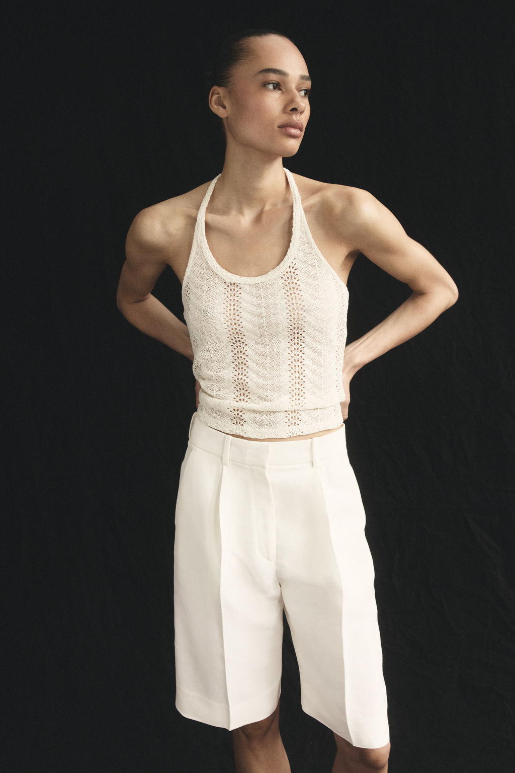 Top halter en punto pointelle - H&m фото 4