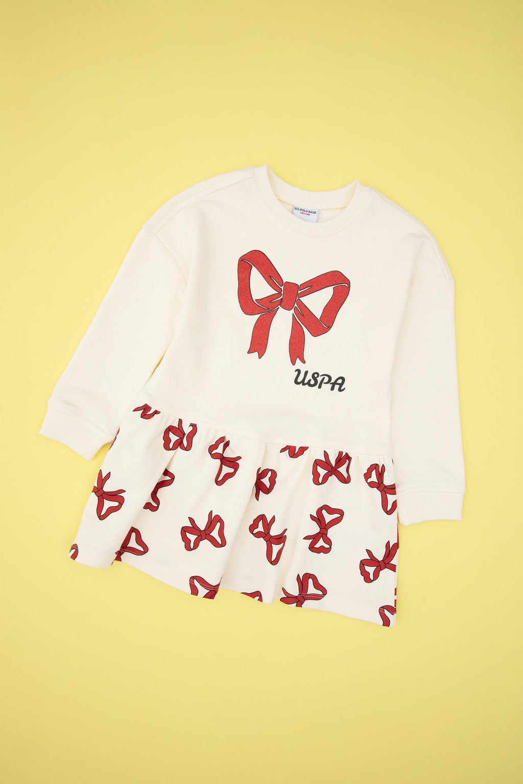 K_z _ocuk Krem _rme Elbise