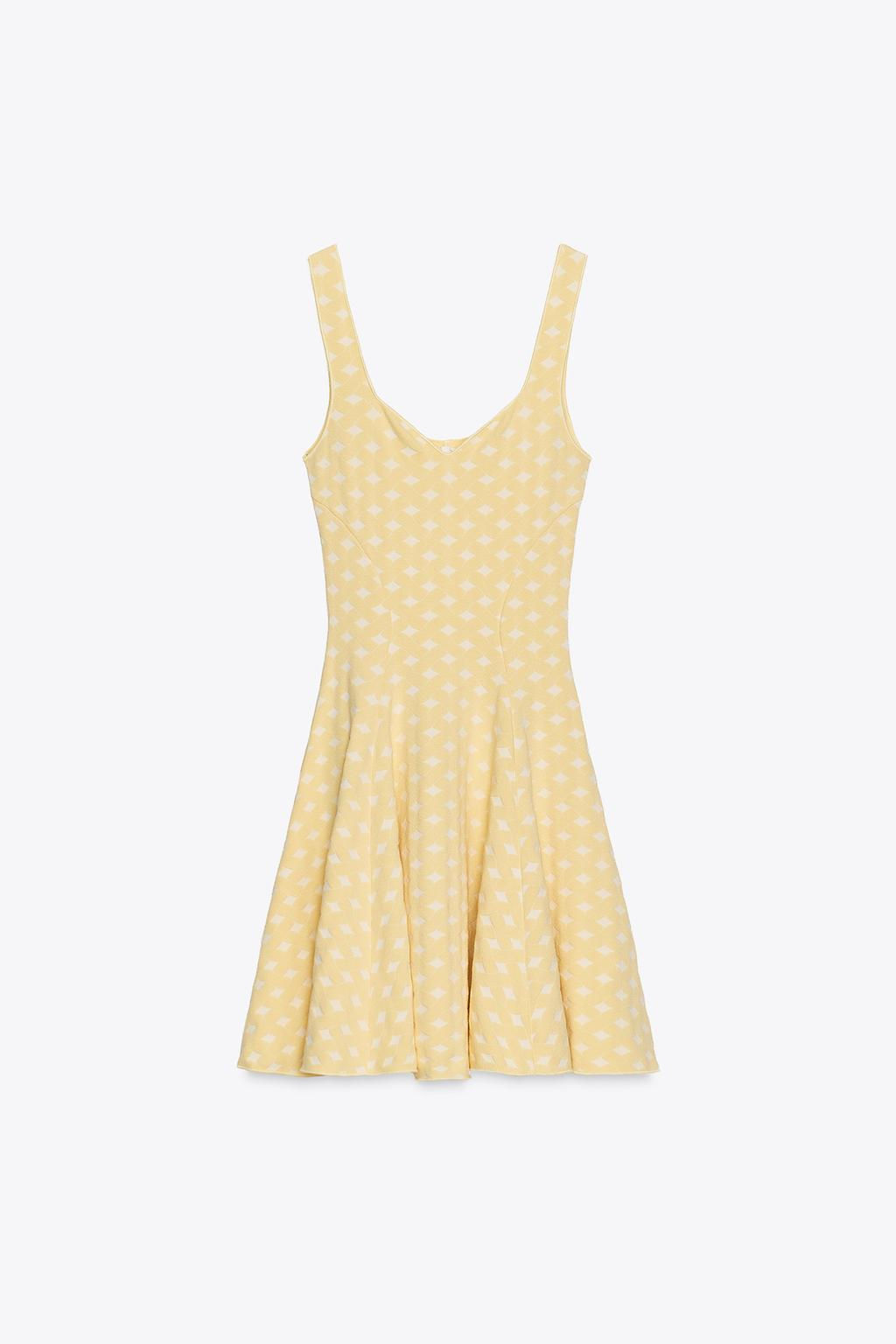 JACQUARD STRETCH SKATER DRESS - Zara фото 6