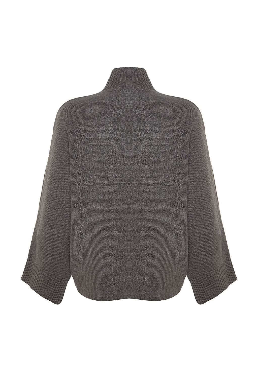 Antrasit Yumusak Dokulu Genis Kal?p Triko Kazak TWOAW20KZ1059 - Trendyolmilla фото 12