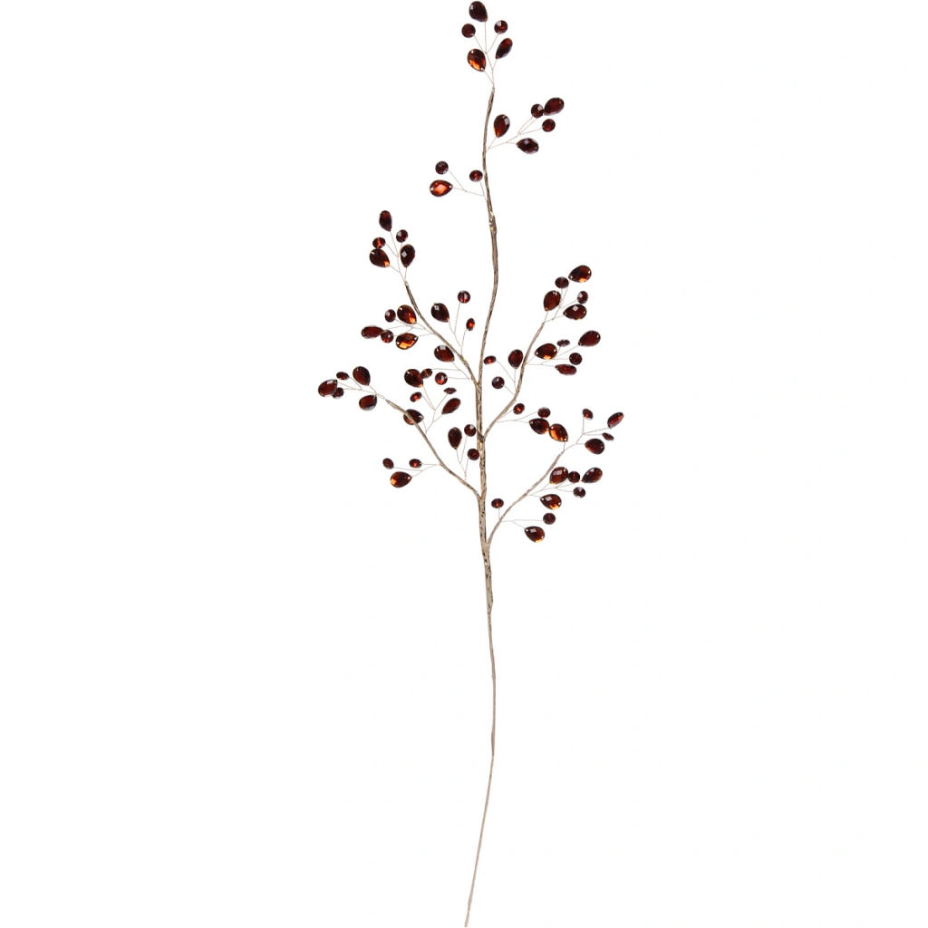 Ветка декоративная "Изящный шарм" 76 см, Шоколад
