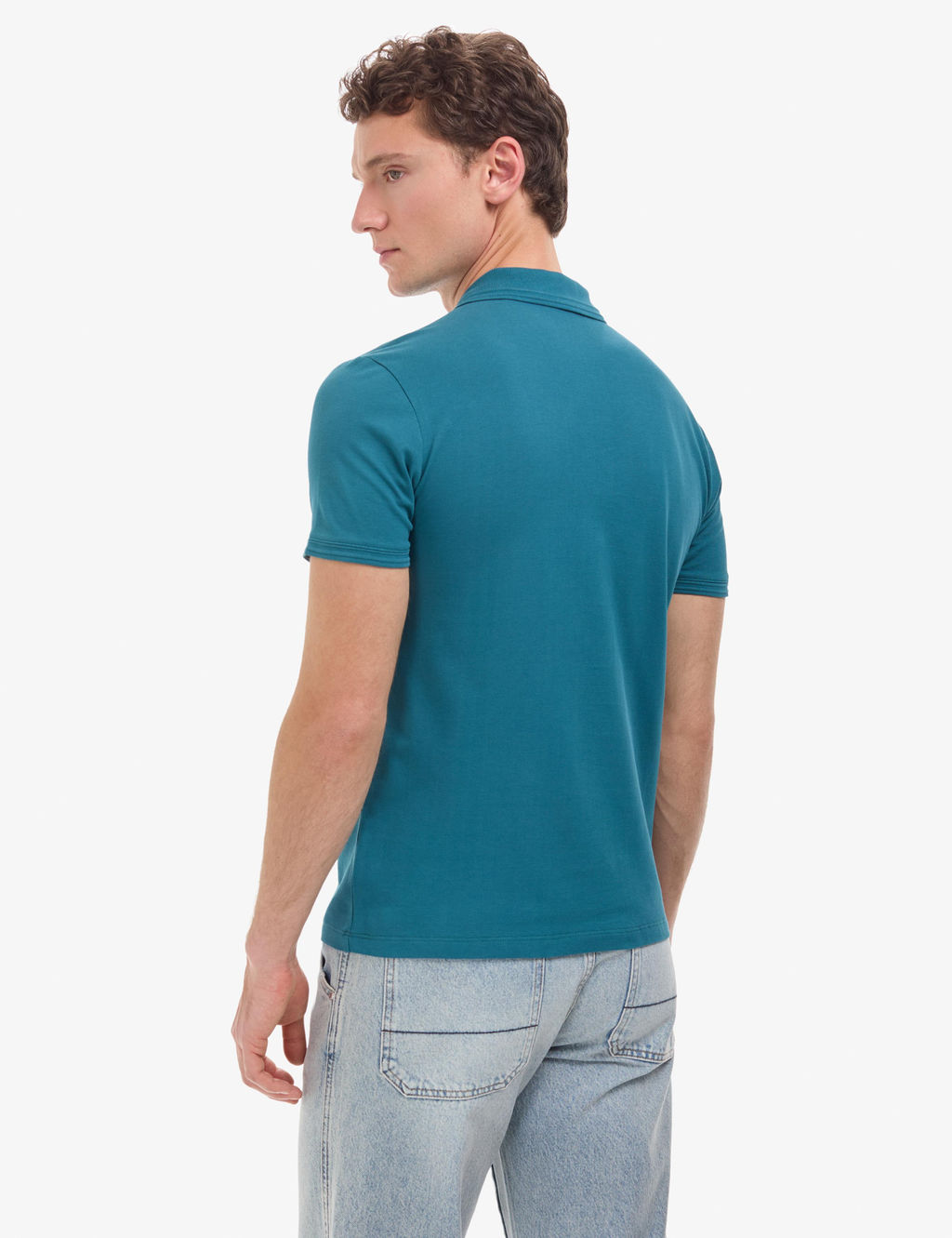 Z_mr_t Slim Fit %100 Pamuk K_vr_lmaz Polo Yaka Basic Ti__rt
