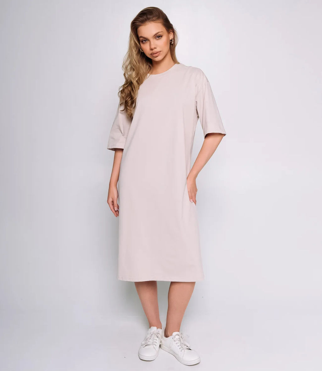 Платье #ОКТ095008, бежевый