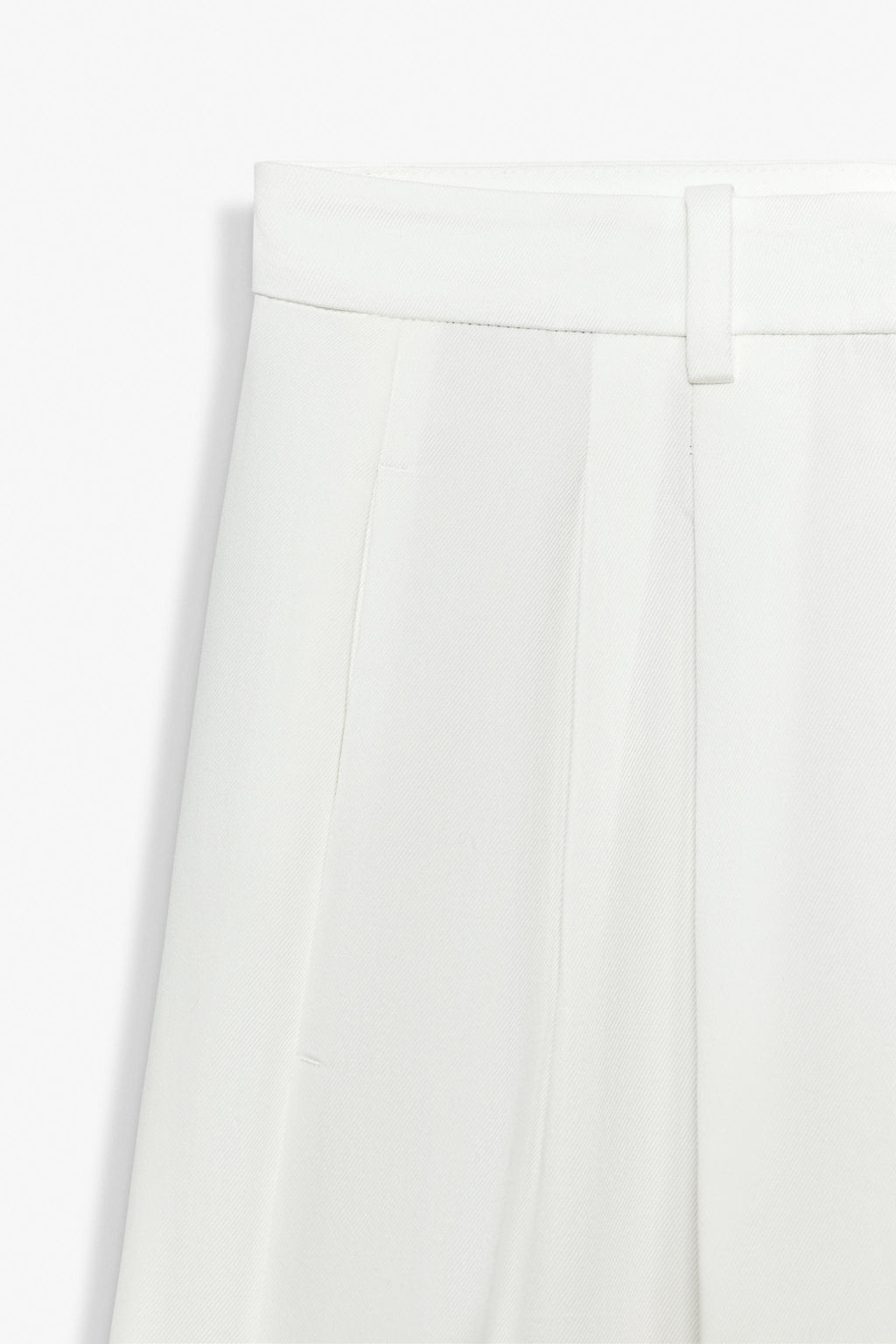 PANTAL?N WIDE LEG PLIEGUES ZW COLLECTION / Blanco - Zara фото 4