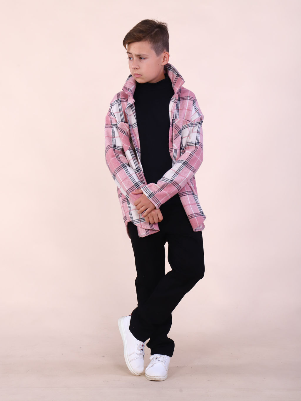 Рубашка Гранж коричневая клетка - Ладошки фото 42