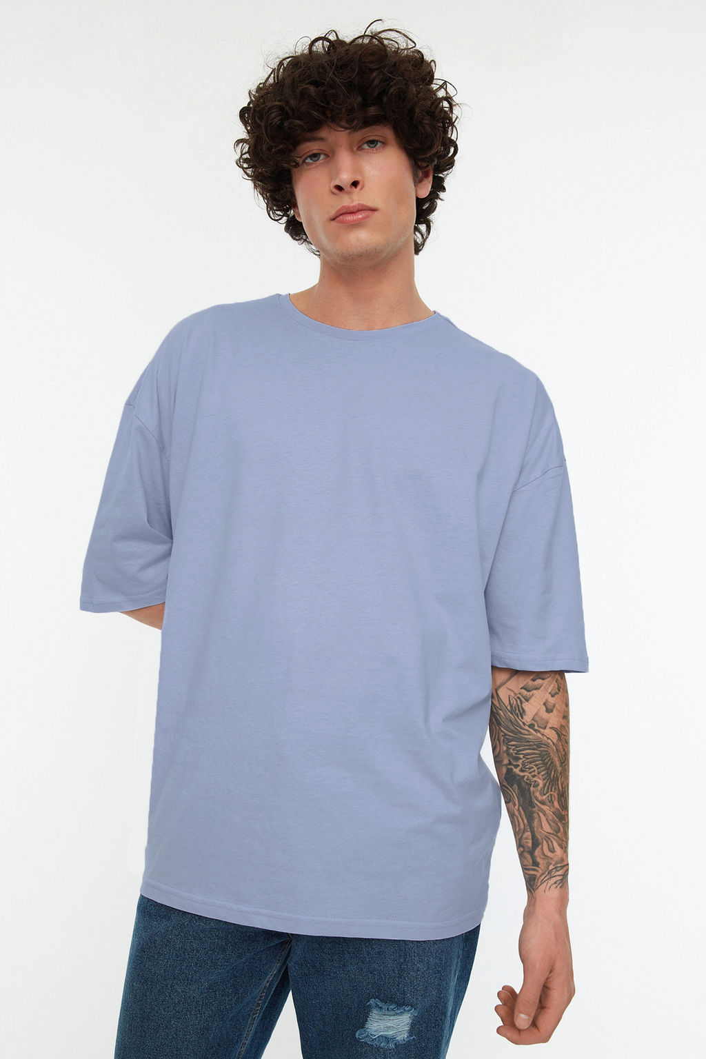 TRENDYOL MAN Siyah Oversize/Genis Kesim Basic %100 Pamuklu T-Shirt TMNSS22TS0318 - Trendyolmilla фото 188