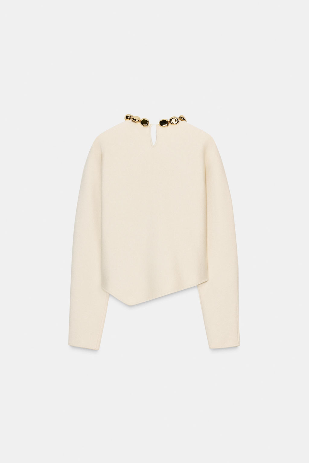 JERSEY PUNTO BOLAS CUELLO / Crudo - Zara фото 8