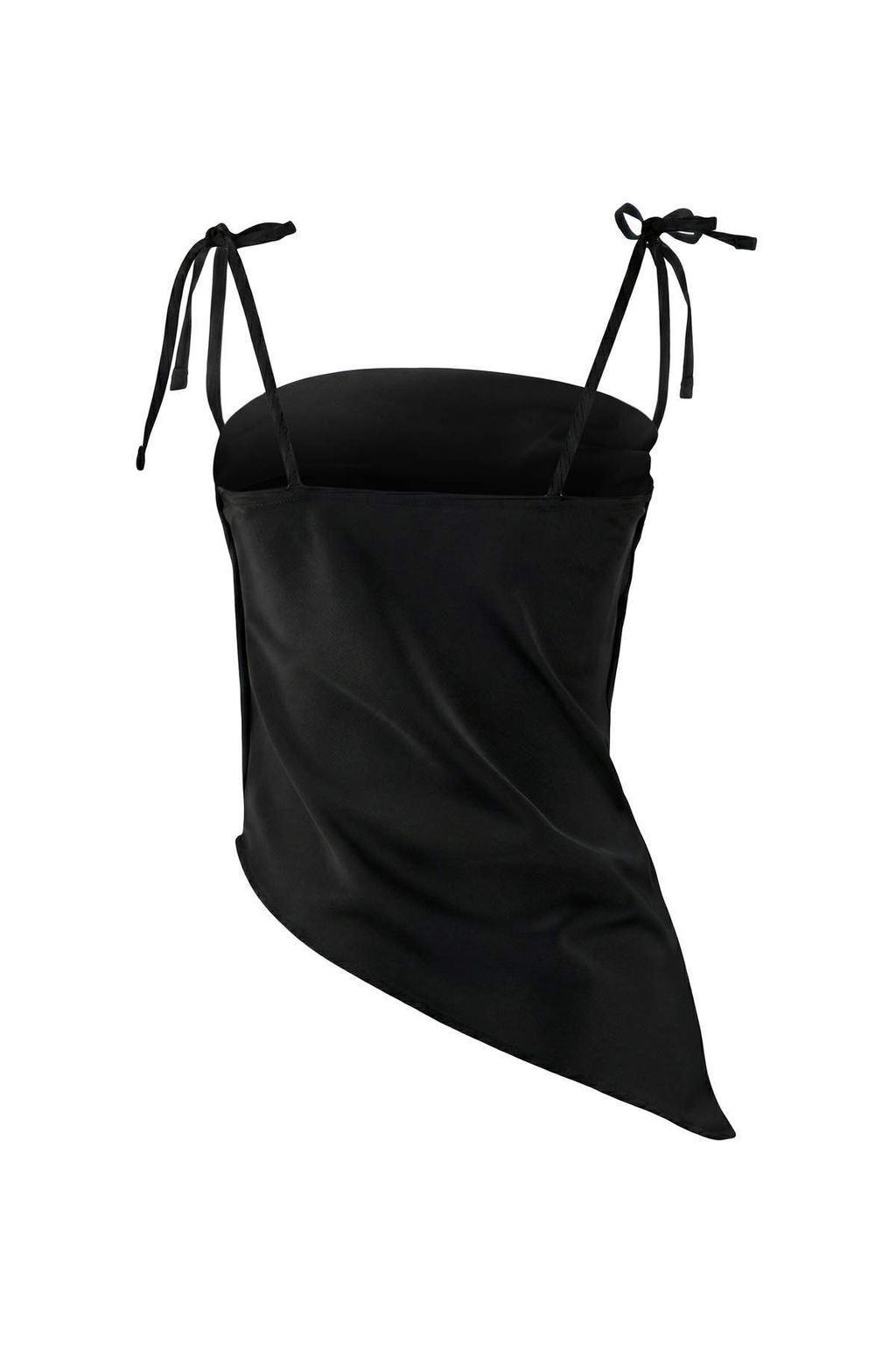 Siyah Duz Kruvaze Kolsuz Orme Viskon Suprem Party Bluz TPRSS26BZ00015 - Trendyolmilla фото 2