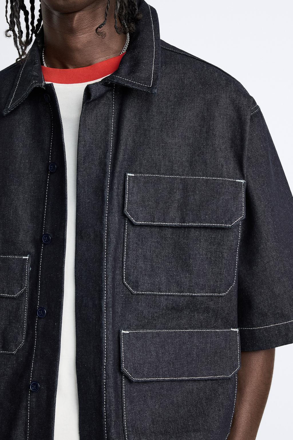 CEPLI OVERSIZE DENIM GOMLEK - Zara фото 6