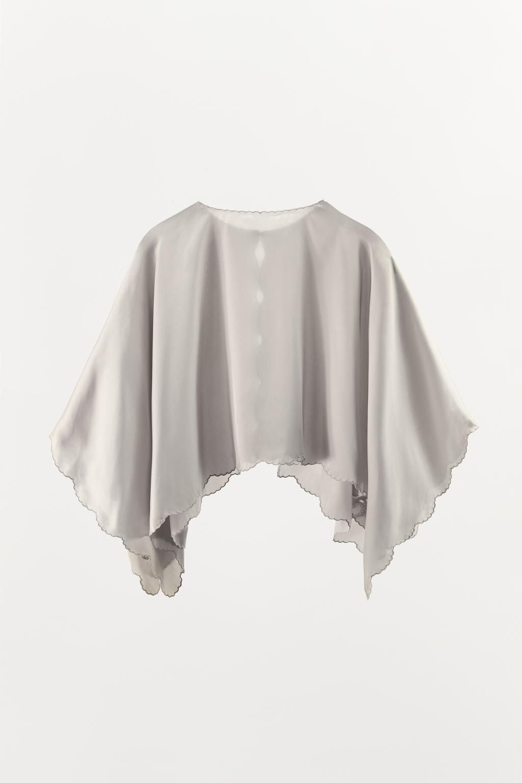 EMBROIDERED SATIN CAPE - Zara фото 5