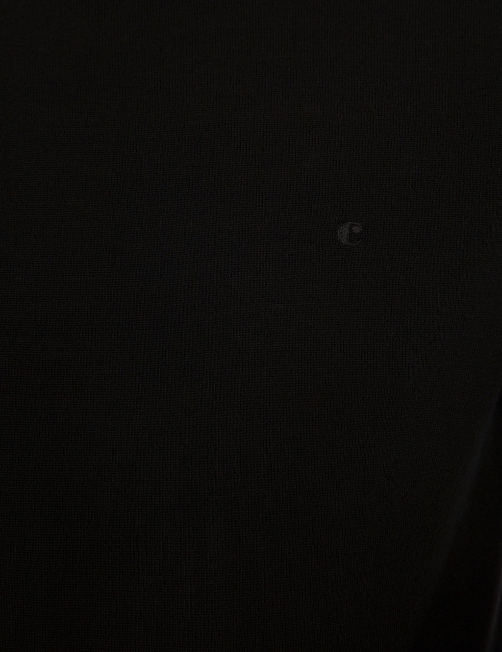Черный базовый трикотажный свитер с круглым вырезом - Cacharel фото 12