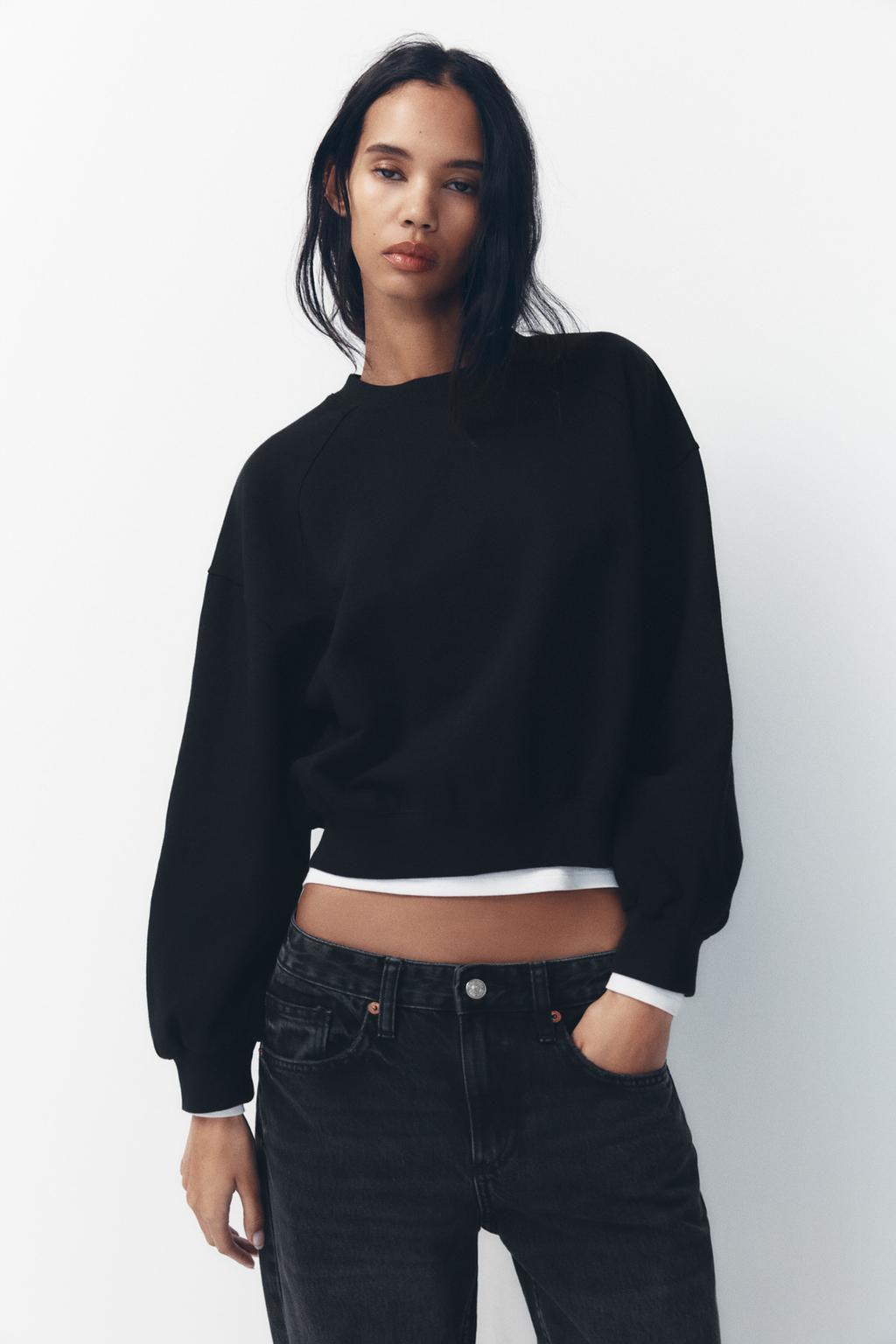 TRF WIDE-LEG MID-WAIST JEANS - Zara фото 21