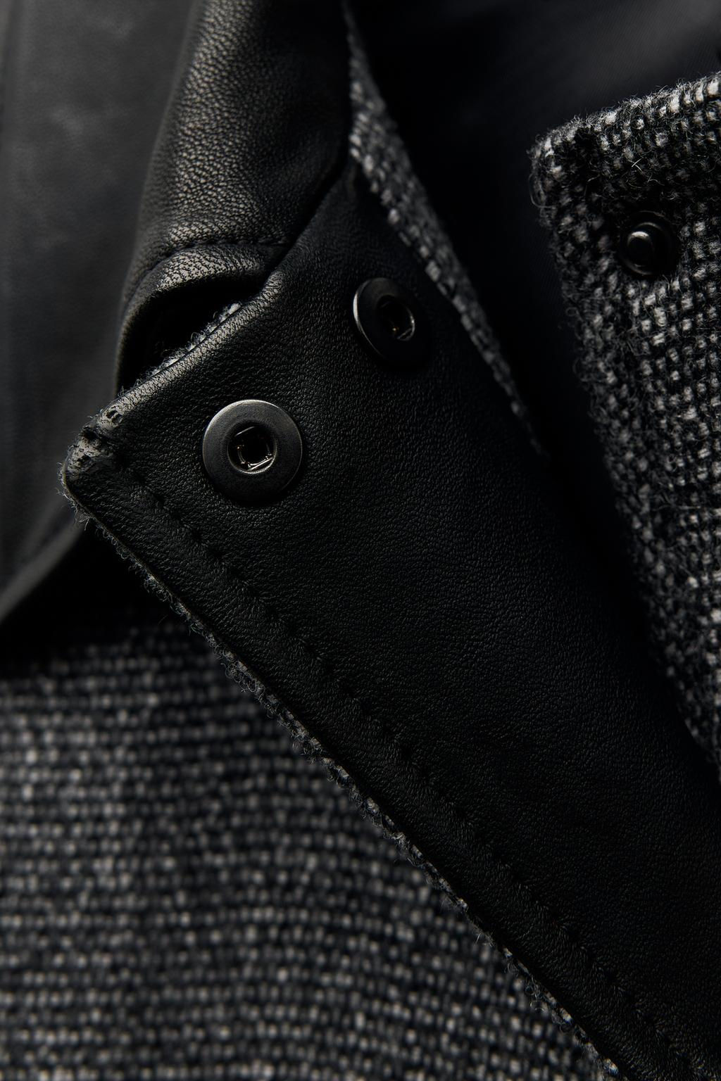 LEATHER COLLAR COAT ZW COLLECTION - Zara фото 8