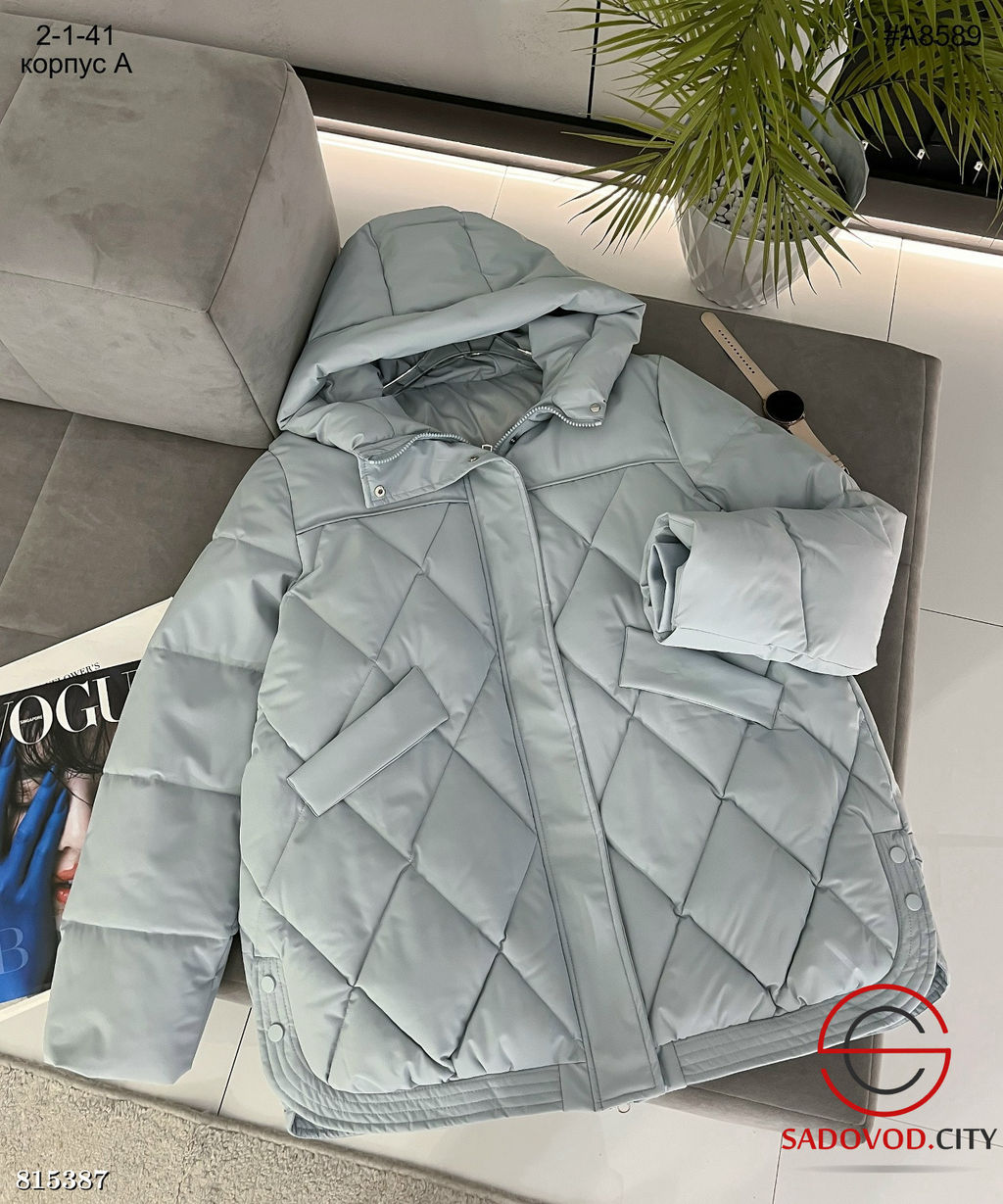 Женская стёганная куртка с капюшоном - Bruno фото 5