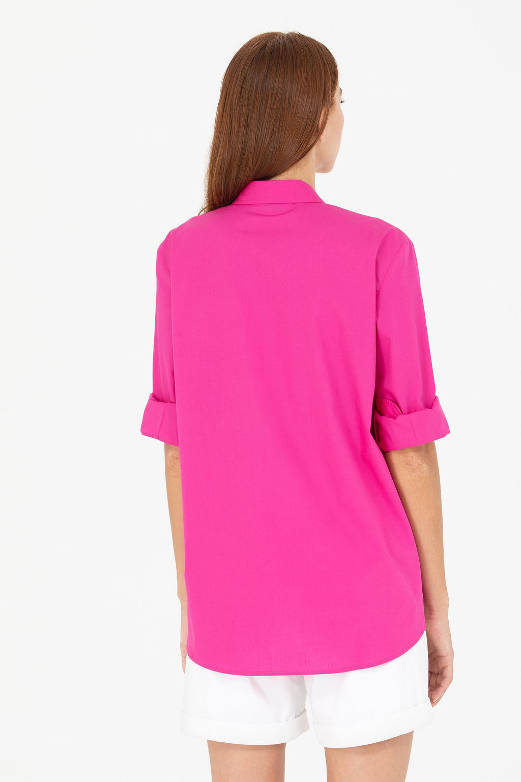 U. S. Polo Assn Женская рубашка с длинным рукавом цвета фуксии - U.s. polo assn фото 5