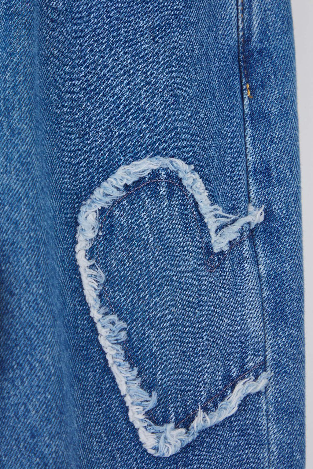 Mavi K?z Cocuk Genis Paca Y?ld?z Desenli %100 Pamuk Lastikli Denim Pantolon TKDAW25PL00001 - Trendyolmilla фото 9