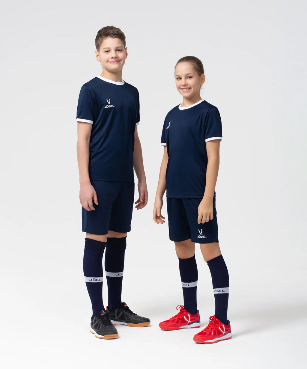 Футболка футбольная JOGEL CAMP Origin, темно-синий/белый, детский  фото 6