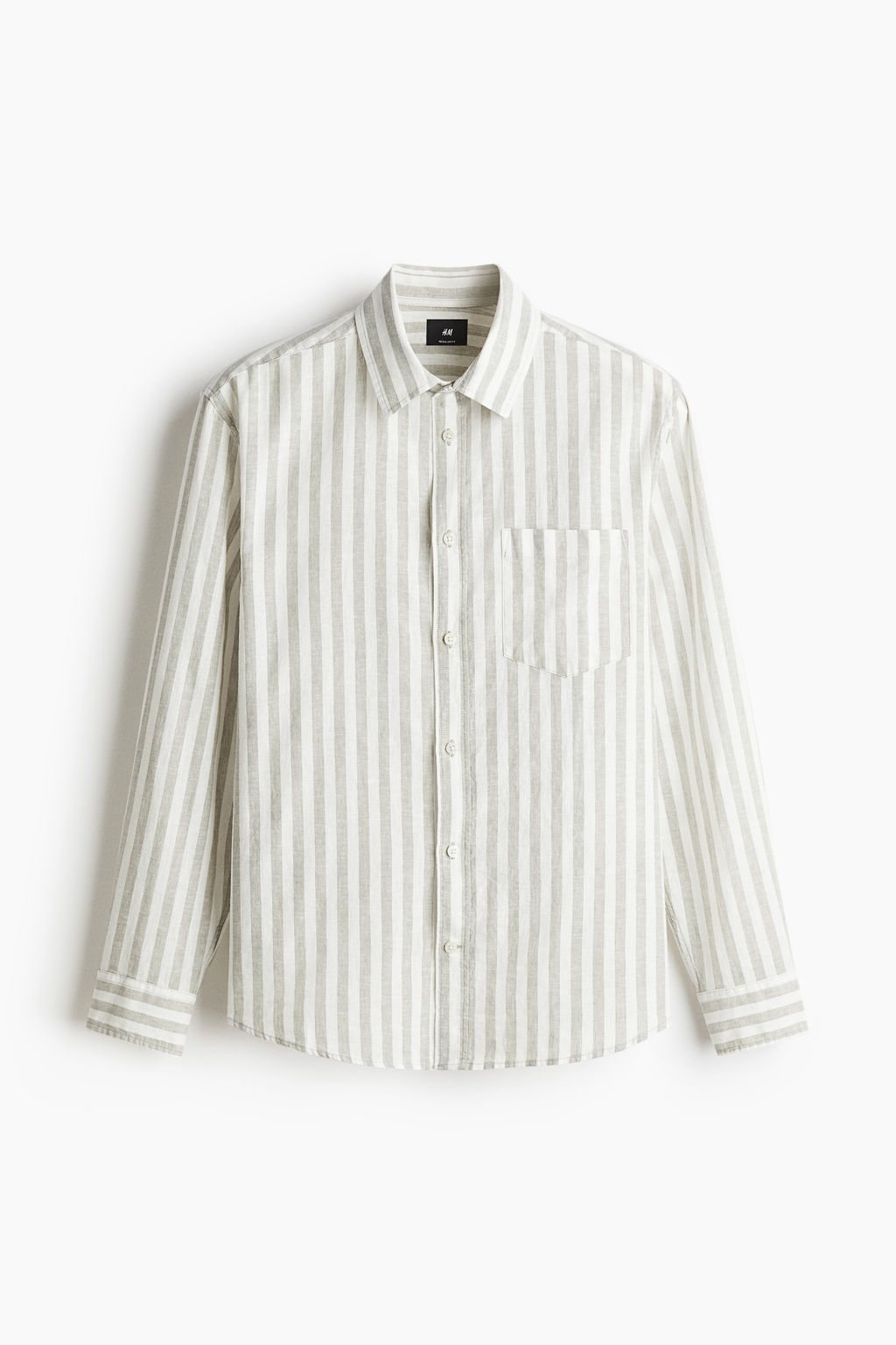 Camisa en mezcla de lino Regular Fit - H&m фото 4
