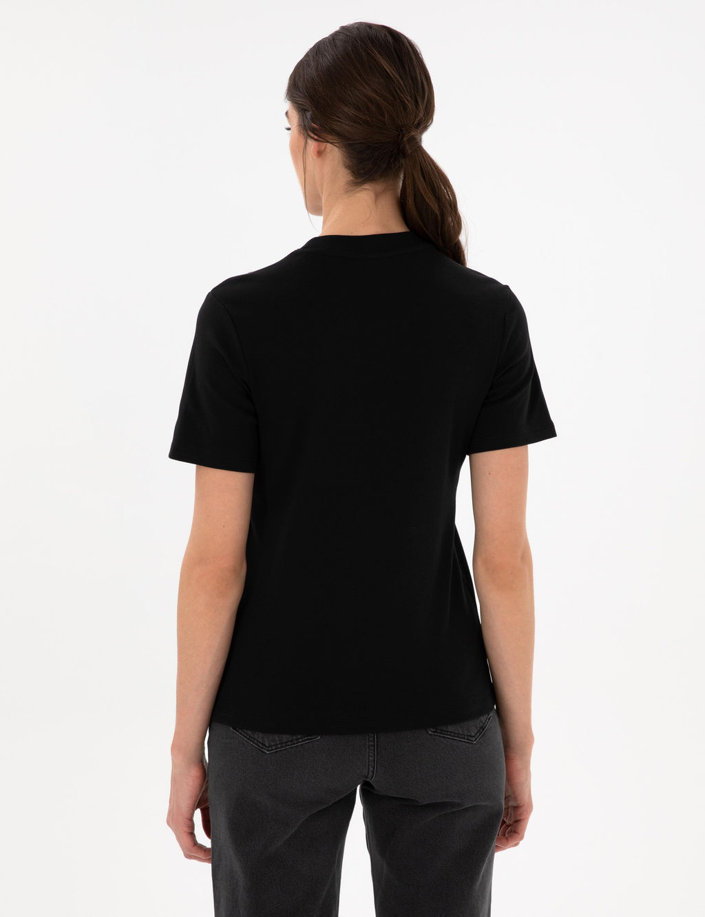 Siyah Bisiklet Yaka Basic Ti__rt - Pierre cardin фото 5