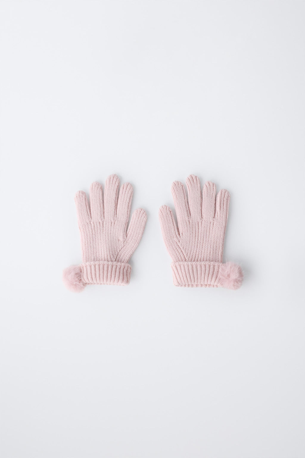 KNIT GLOVES WITH POMPOM