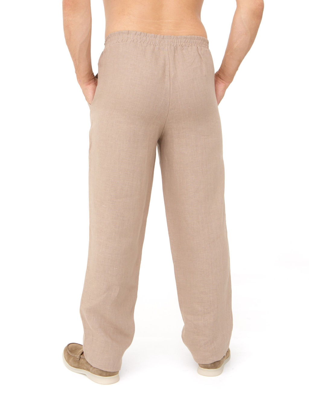 Брюки льняные мужские 598 мокко