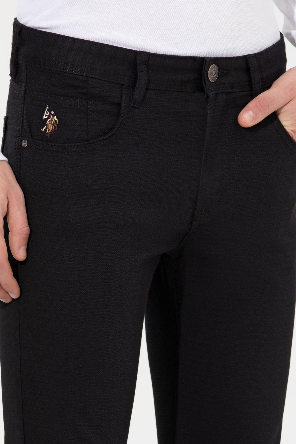 U. S. Polo Assn / Мужские черные брюки из плотной ткани - U.s. polo assn фото 20