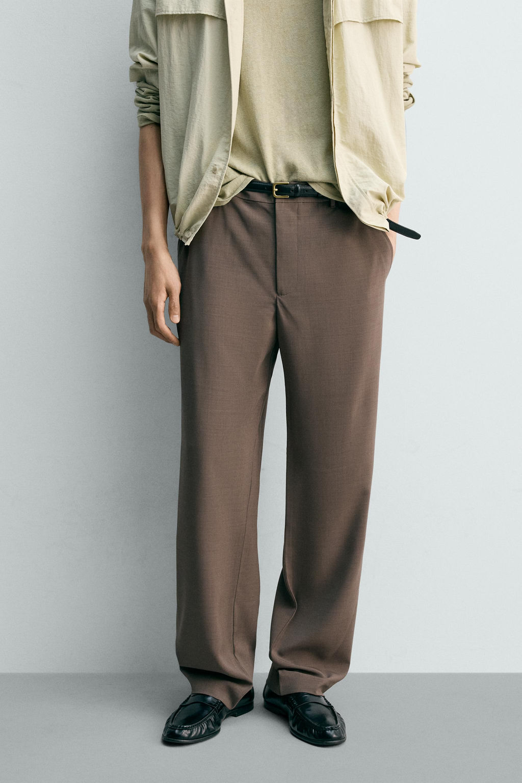 PANTAL?N FLUIDO RELAXED FIT / Gris claro - Zara фото 2