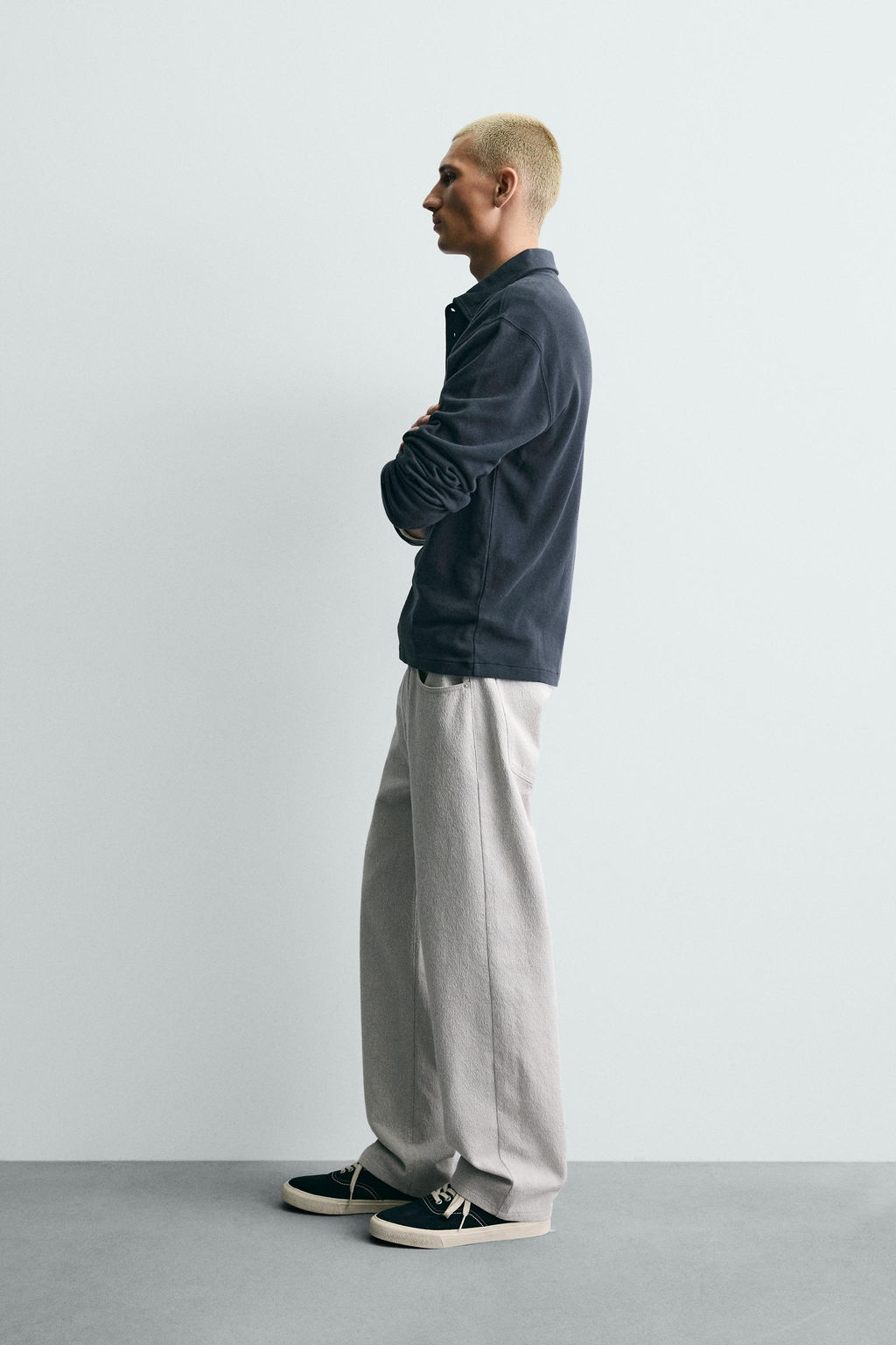 PANTAL?N STRAIGHT FIT JACQUARD / Gris - Zara фото 4