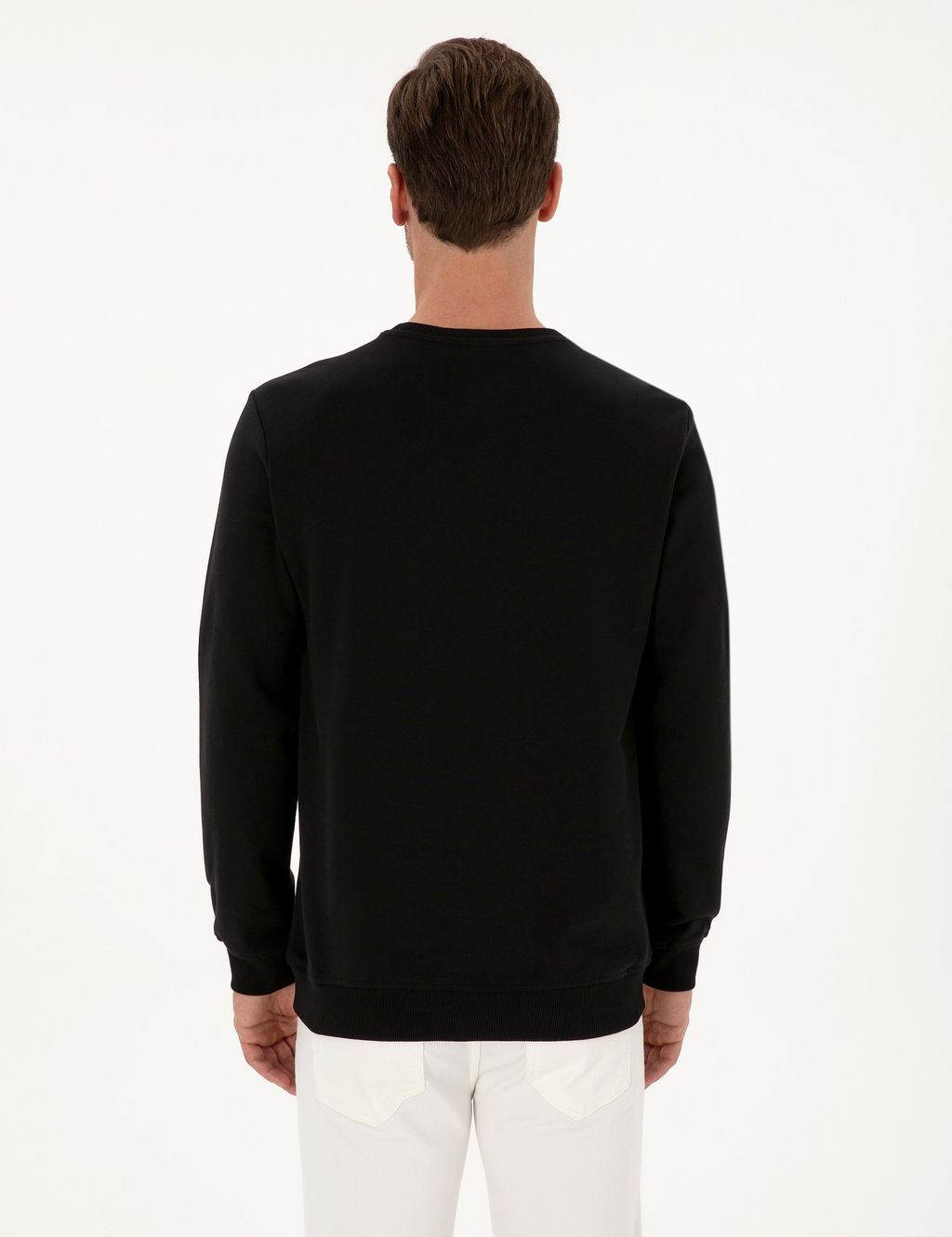 Siyah Regular Fit Sweatshirt - Cacharel фото 5