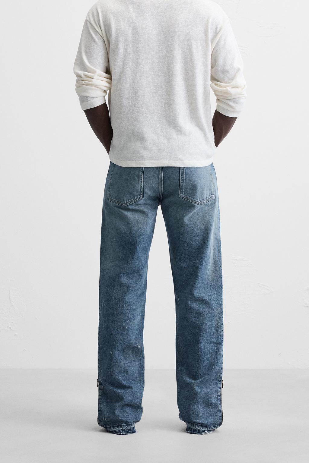 FLARE FIT JEANS WITH ZIPS - Zara фото 3