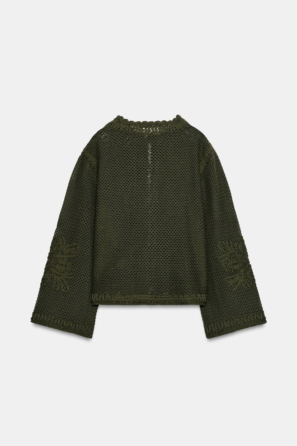 CHAQUETA COMBINADA CROCHET / Khaki - Zara фото 8