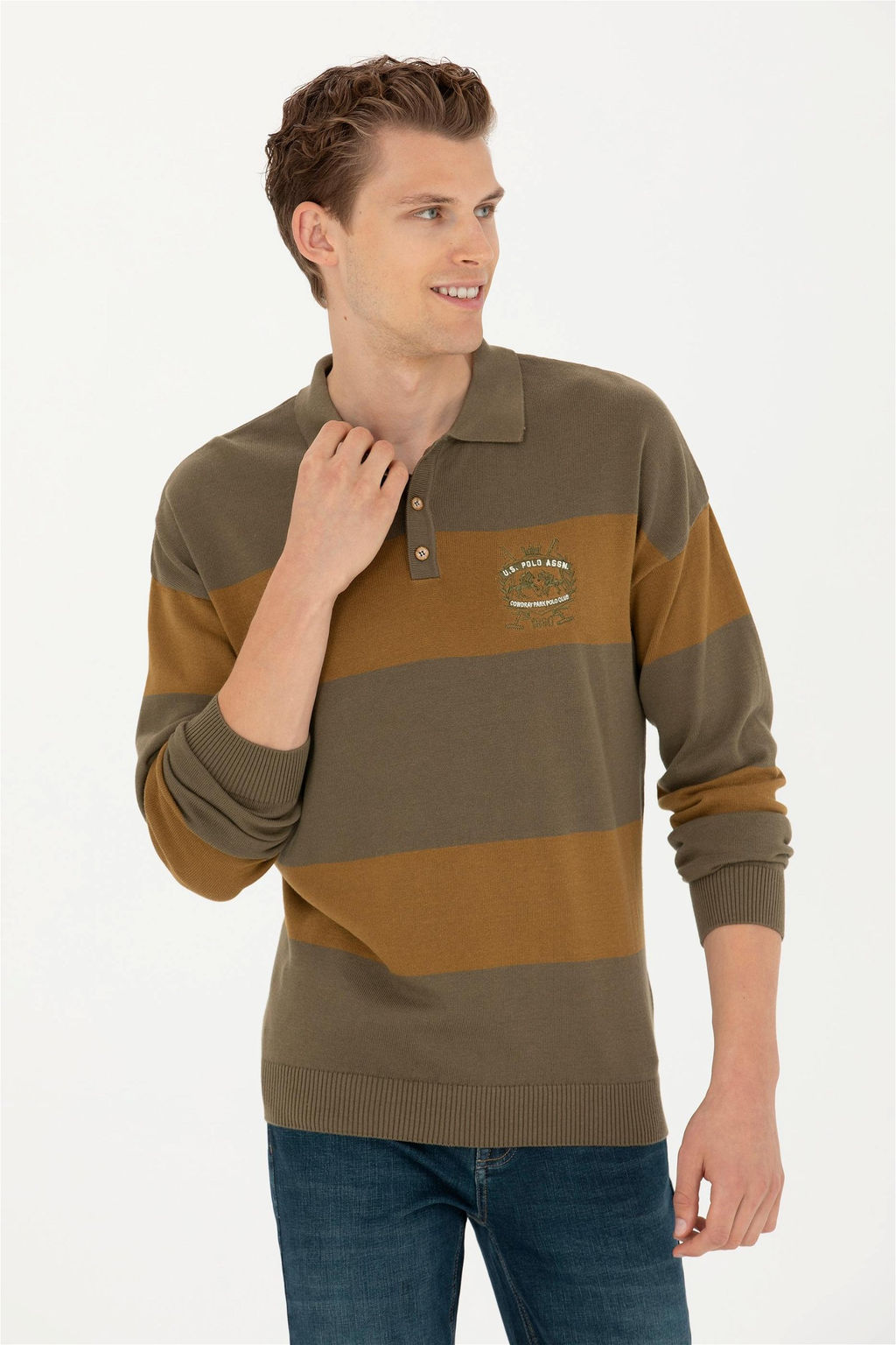 Мужской свитер цвета хаки - U.s. polo assn фото 8