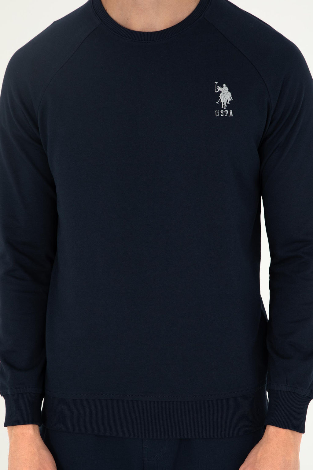 Мужской темно-синий базовый свитшот - U.s. polo assn фото 6