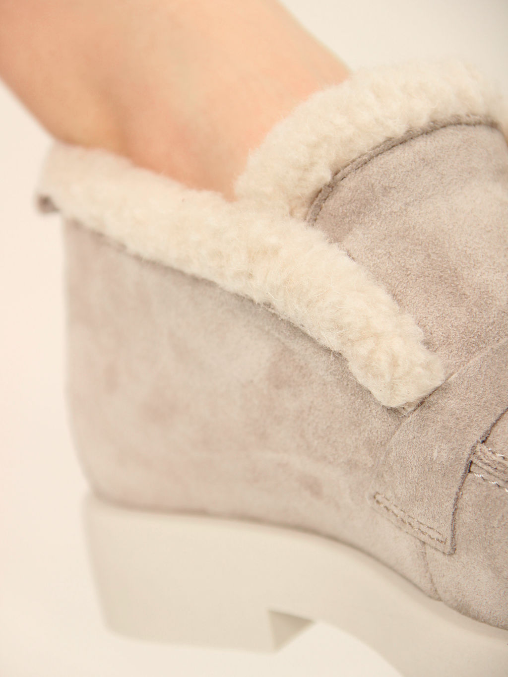 Ботинки 306.1593be.Каменный замша/шерсть