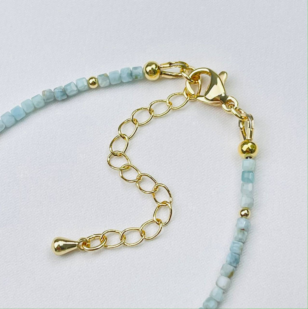 Браслет из Ларимара 18 см + - Радуга самоцветов фото 4