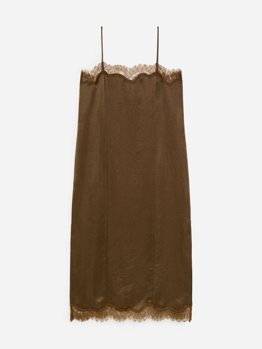 Vestido lencero con ribete de encaje - H&m фото 2