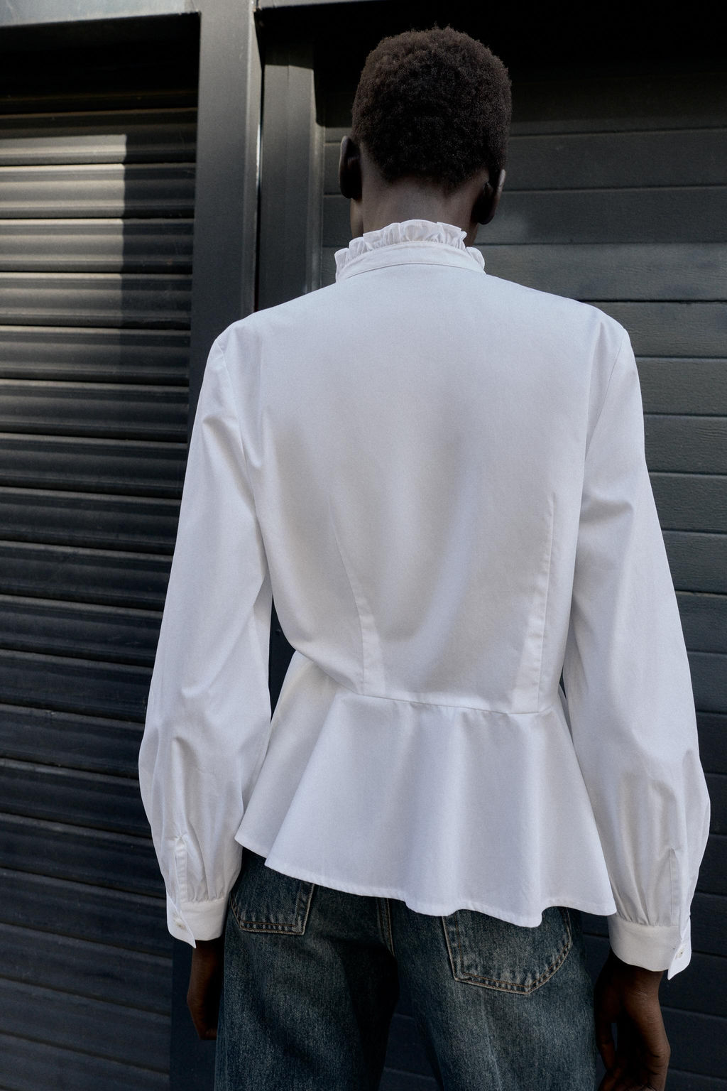PEPLUM POPLIN SHIRT WITH BOW - Zara фото 6