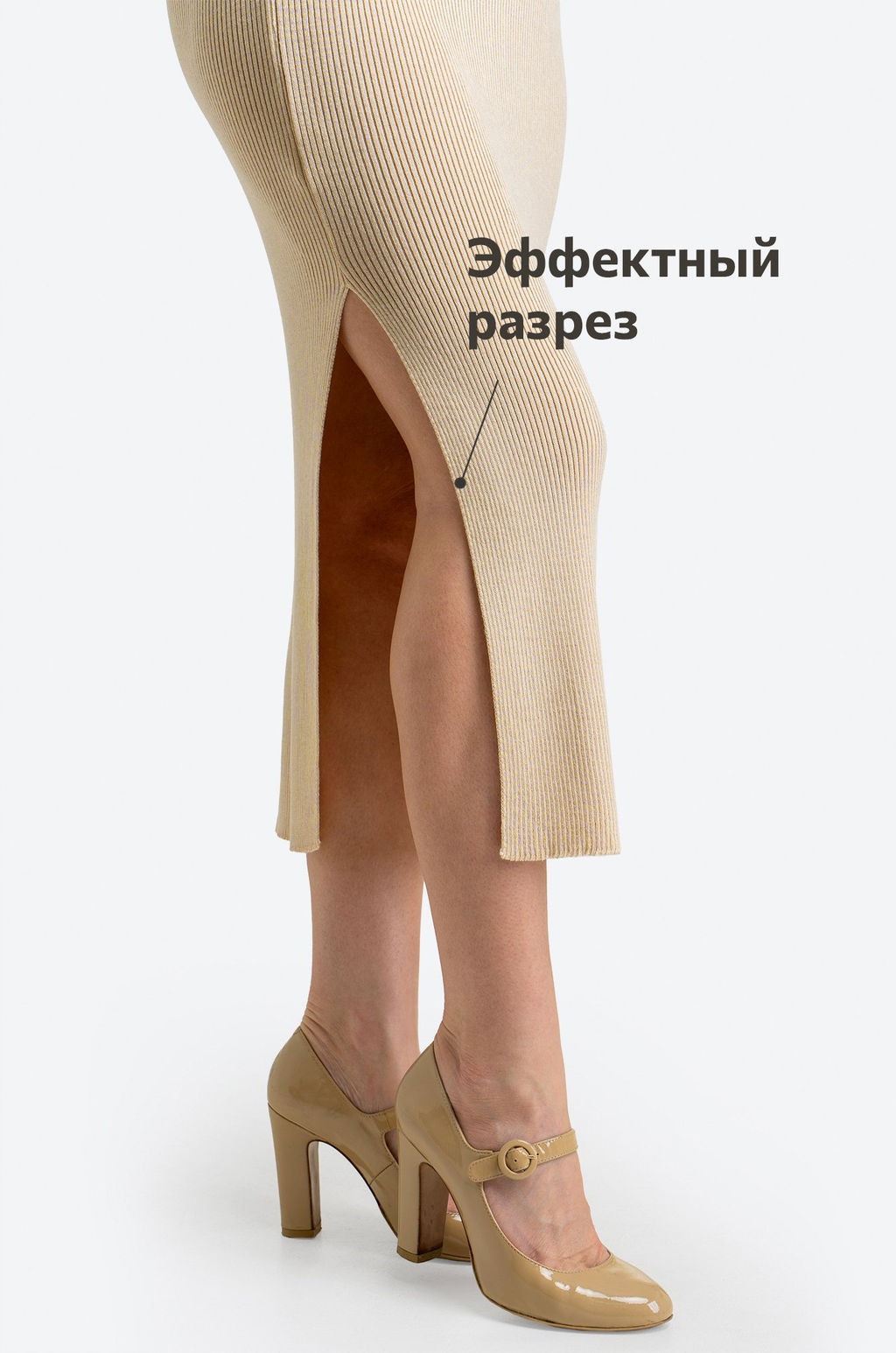 Женское платье-поло в рубчик Happy Fox  фото 6