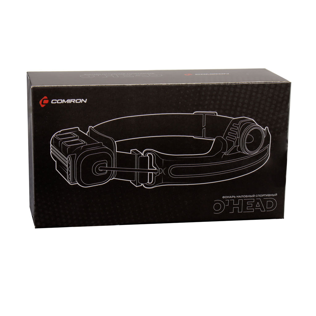 Фонарь налобный спортивный COMIRON OHEAD корпус ABS, IPX5 свет COB 400lm аккум 18650 3.7V 2000 mAh, USB Type-C; индикатор КРАСНЫЙ ава /уп 50/100/ - ГалеонТрейд фото 19