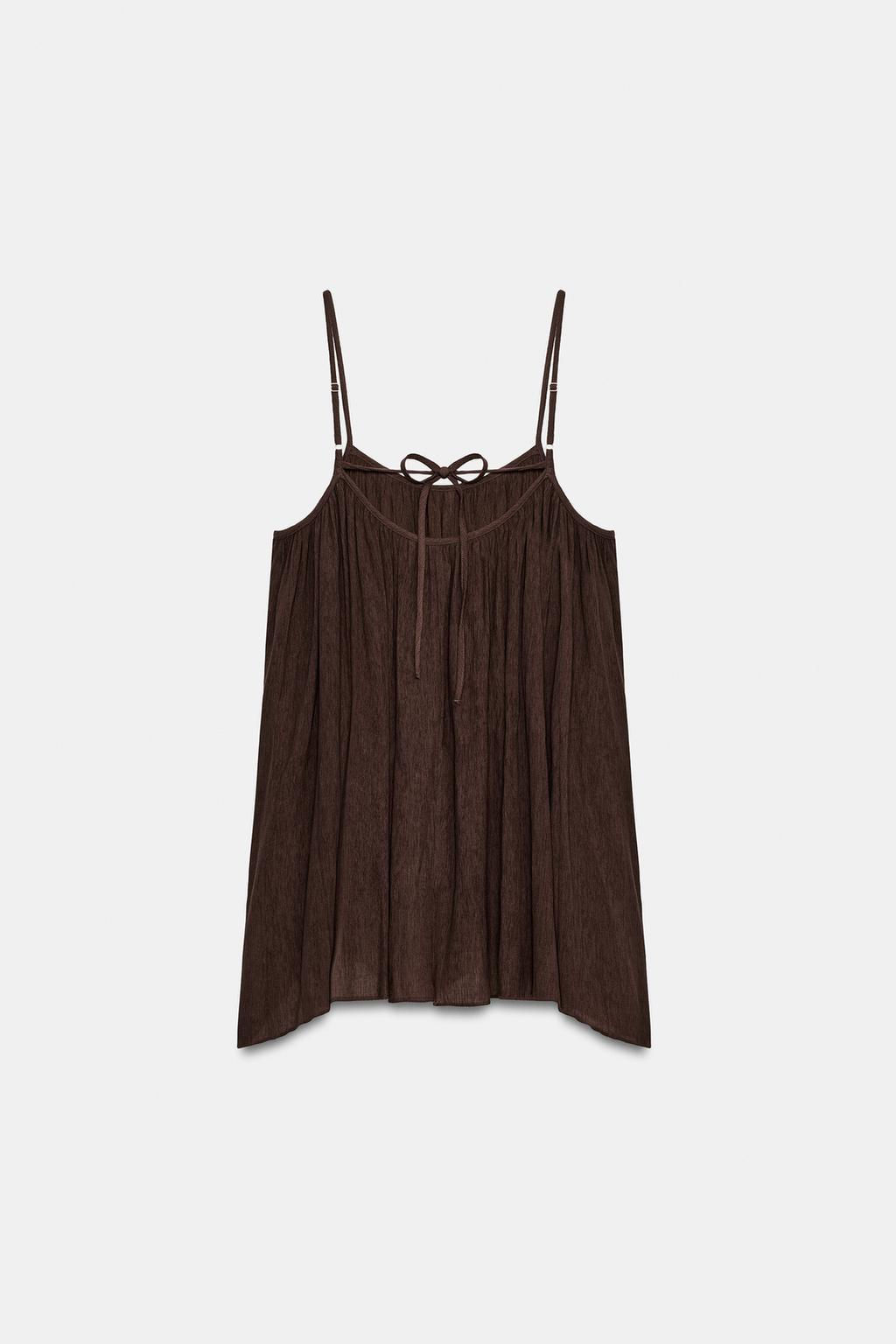 VOLUMINOUS TEXTURED MINI DRESS - Zara фото 17