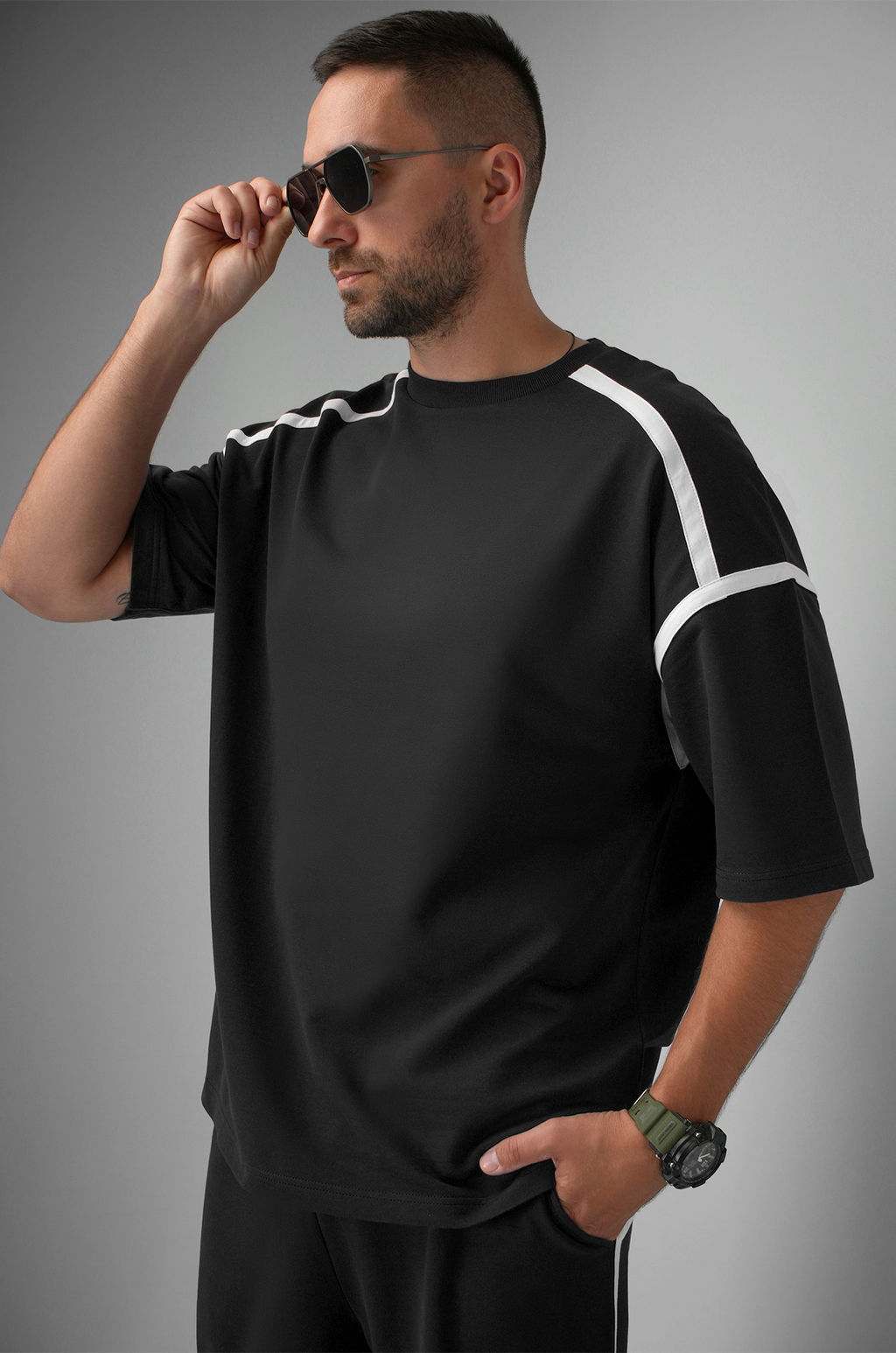 Мужской костюм оверсайз из футера двухнитки Happyfox  фото 26