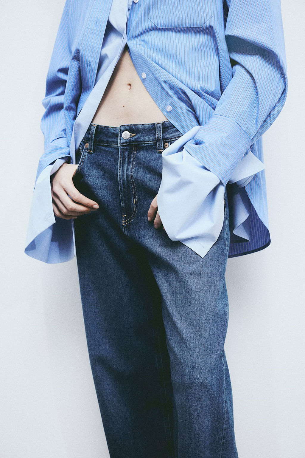 Wide High Ankle Jeans - H&m фото 4