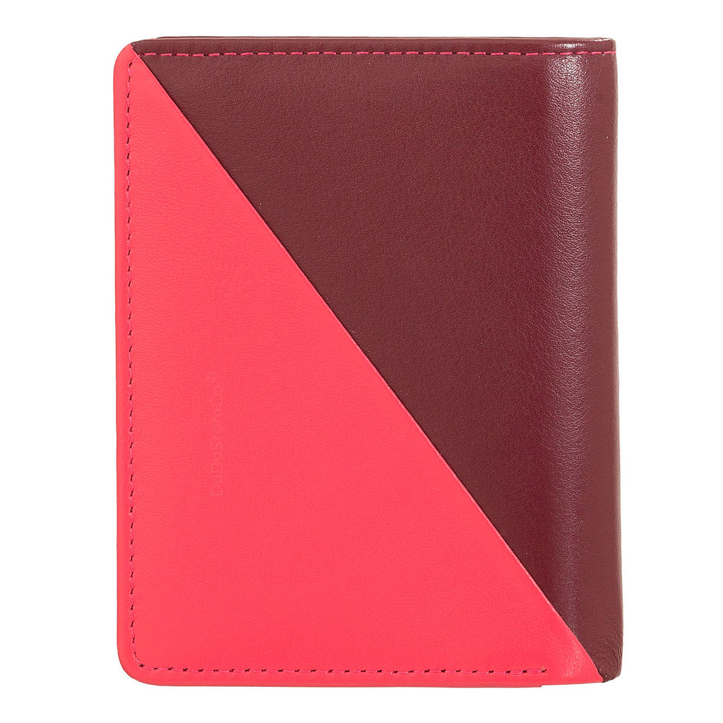 Итальянский кожаный кошелек DuDu серии Stromboli | малиновый пэчворк - Dudubags фото 5
