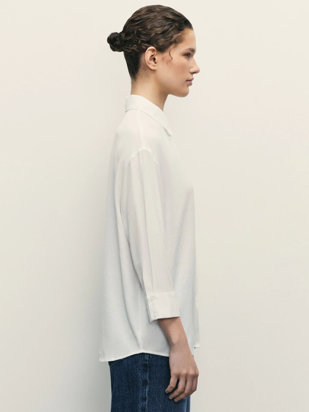 Блузка из фактурной ткани с рукавом 3/4 / Zarina  фото 4