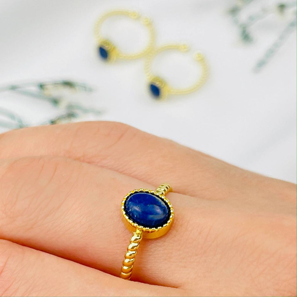 Кольцо регулируемое с Лазуритом от 17,5р.