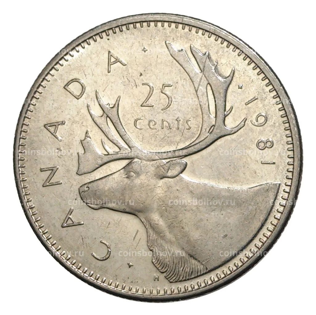 25 центов 1981 года Канада