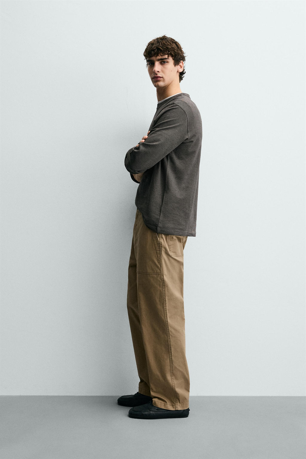 STRIPED LONG SLEEVE T-SHIRT - Zara фото 4