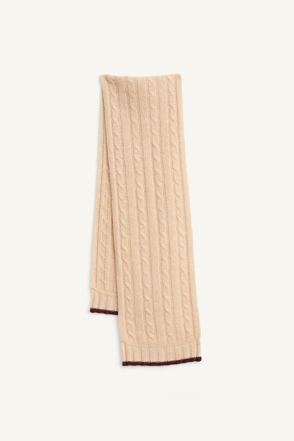 LIMITED EDITION CABLE KNIT WOOL SCARF