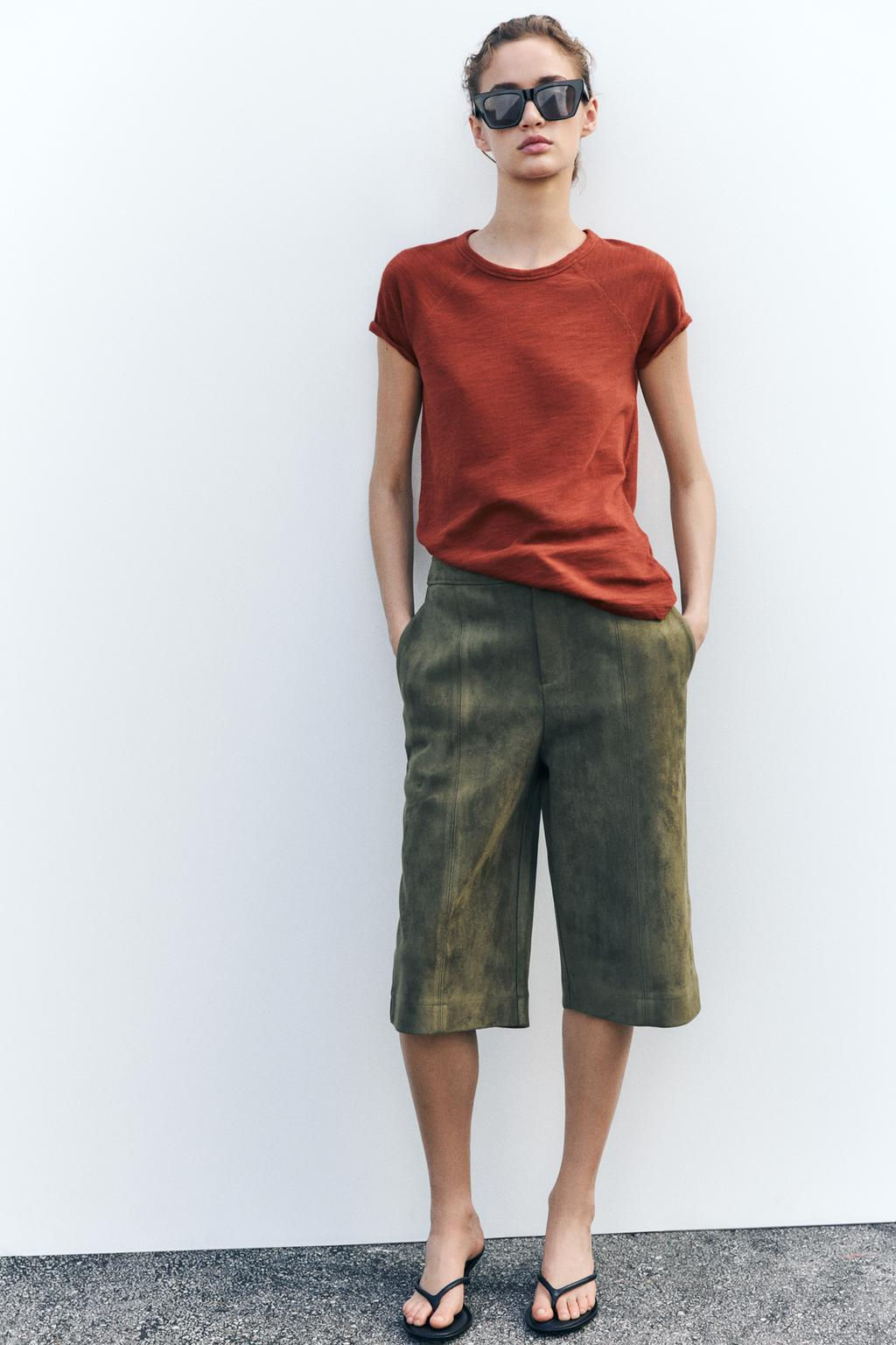 SLUB KNIT COTTON T-SHIRT